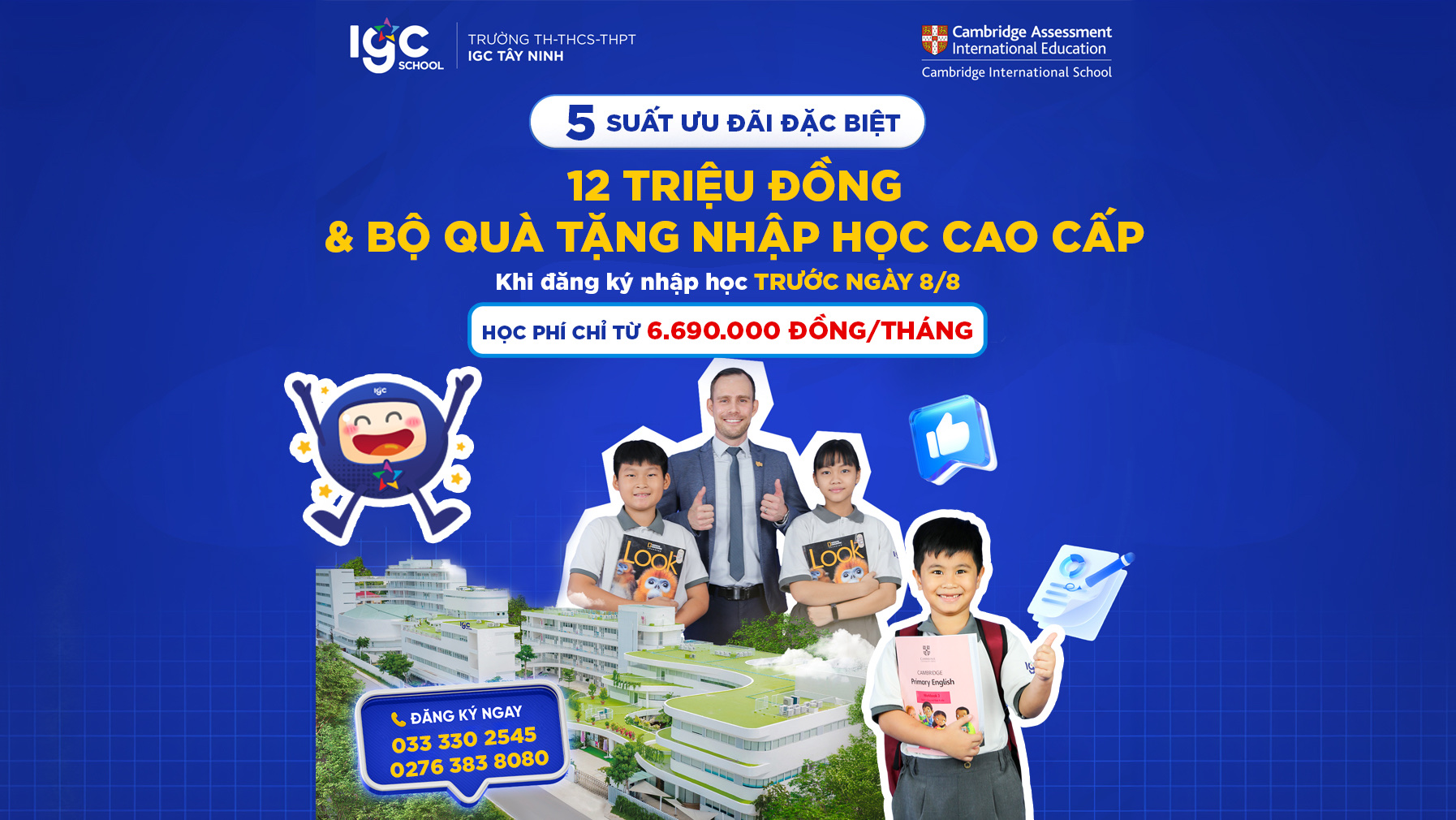 5 SUẤT ƯU ĐÃI ĐẶC BIỆT: 12 TRIỆU ĐỒNG & BỘ QUÀ TẶNG NHẬP HỌC CAO CẤP TRỊ GIÁ 1.210.000 ĐỒNG