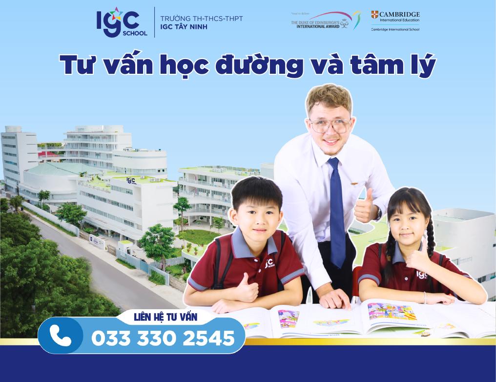 Tư vấn học đường và tâm lý tại IGC Tây Ninh: Điểm tựa vững chắc cho học sinh