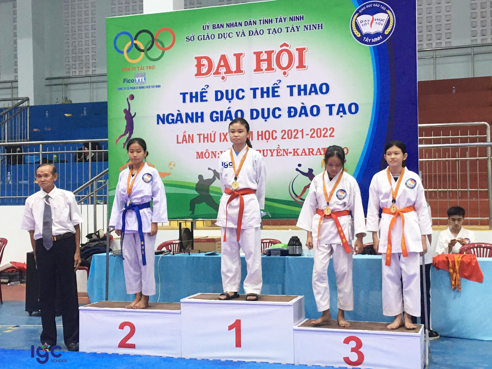 Học sinh: Đặng Ngọc Tường Vy. Đạt huy chương vàng nội dung đối kháng 44kg Nữ (Võ) - HKPĐ tỉnh Tây Ninh năm 2022