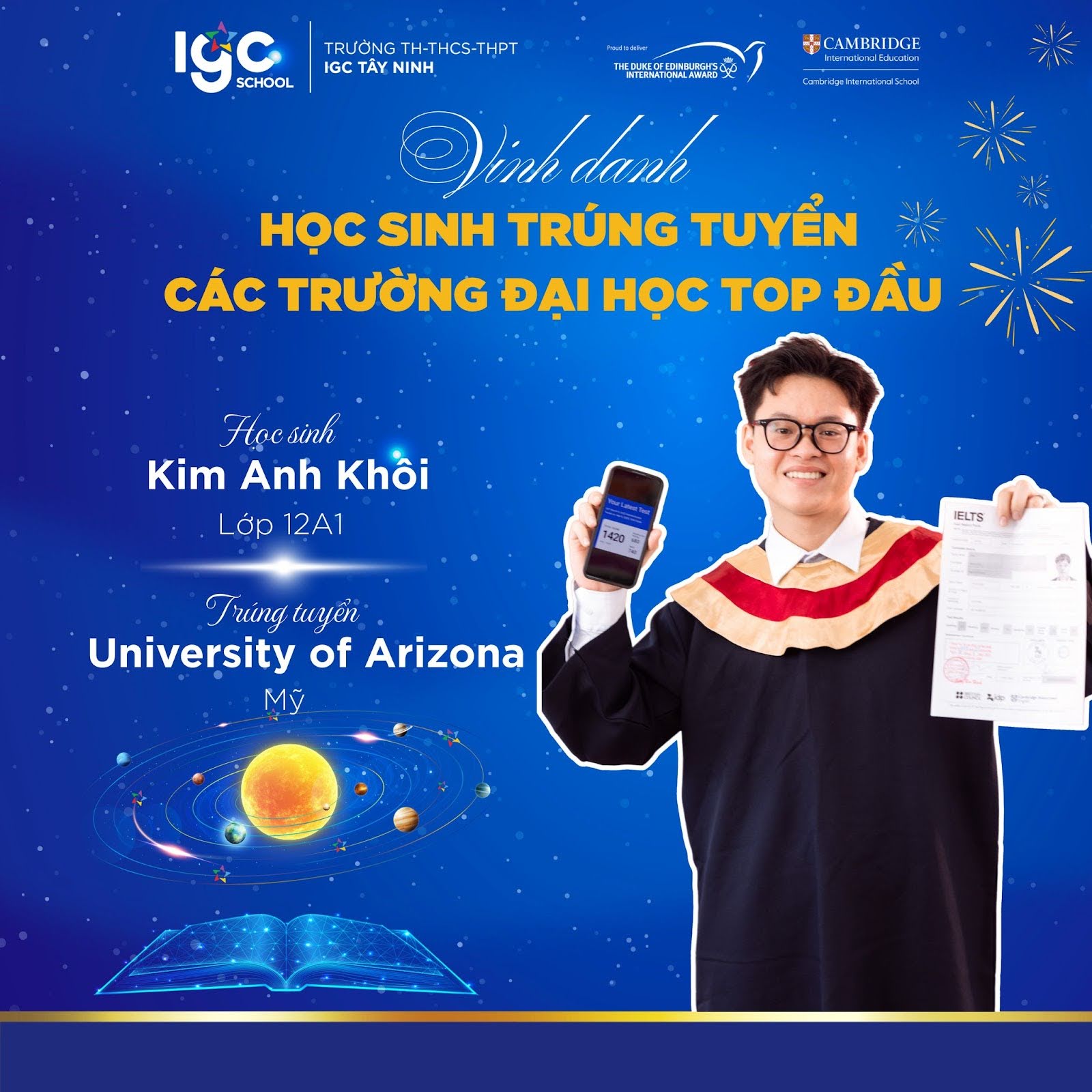 Thành tích của các em là sự động viên lớn với chúng tôi